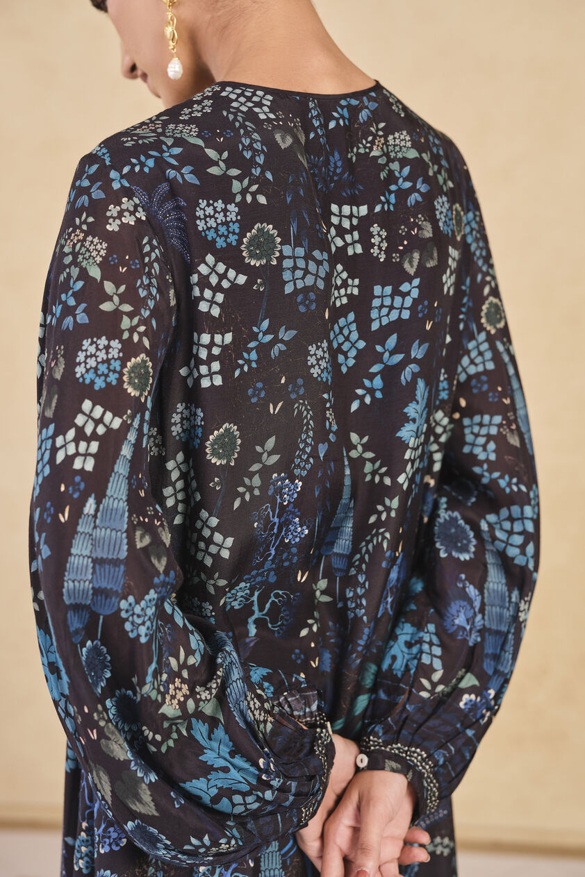 Avis Printed Kaftan - Blue, Blue, image 6